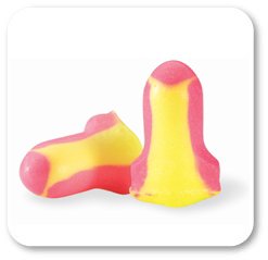Ear Plugs Laser Lite® Cordless One Size Fits Most Magenta / Yellow w/o cord T-Shape 32dB Yellow/Magnesium CAT#18855 (200PR/BX 10BX/CS) by Honeywell Safety Products USA  ID LL-1